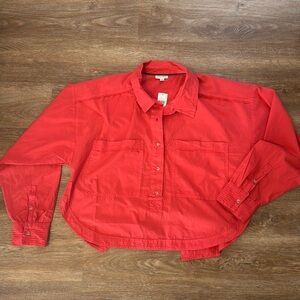 By Anthropologie- Back-Slit Buttondown Shirt